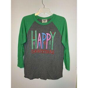 Atx Mafia Women's Size Small Happy Christmas T-Shirt Top Holiday Soft EUC